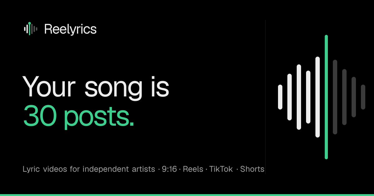 Pricing · Reelyrics